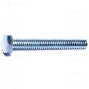 Hard to Find Fastener Tap Hex Bolts, Durable Corrosion-Resistant Steel Hex Head Bolt for Home Improvement, DIY, Construction, 1/4-20 x 2, Pack of 100