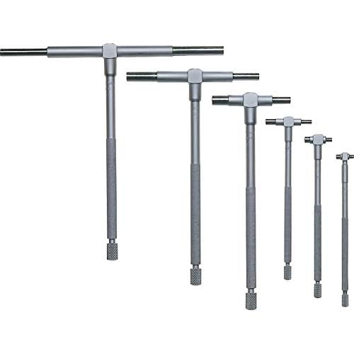 Mitutoyo 155-905 Telescoping Gage Set, 6-Piece, 8 mm to 150 mm Range, Spring-Loaded Bore Measuring Tools with Knurled Clamp for Internal Diameter and Groove Width Inspection