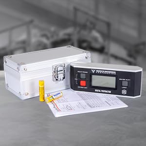 Digital Inclinometer, 360° Protractor Angle Finder Level | Magnetic V-Groove Base Protractor with Large Backlit LCD Display, High-Precision Meter Tool for Machining, Woodworking