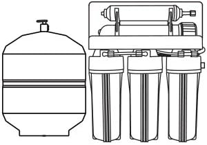 Geekpure 5 Stage Reverse Osmosis Filter Set with 100 GPD NSF Membrane | RO Replacement Filter Cartridges-2.5 x 10 Inch