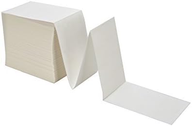 MFLABEL 4x6 Direct Thermal Labels (24000 Labels) 4" x 6" Perforated Shipping Labels Compatible with Zebra Printers Fanfold Thermal Label Stickers for Shipping Packages - 24 Stacks White Labels