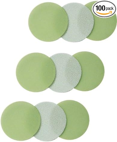 Eagle 194-1505 - 1 3/8 inch Buflex Dry Touch-Up Discs - Green - 100 Discs/Pack