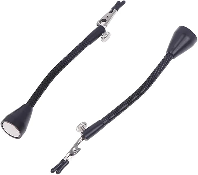 Magnetic Helping Hands Third Hand Tool Flexible Metal Arms Alligator Clips Strong Magnet Base for Automobile Electronics Soldering Jewelery Painting Art Crafts Hobby,15cm,1PCS