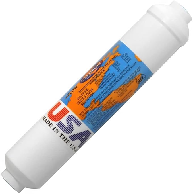 IPW Industries Inc-Omnipure -(K2555-BB) - 10" x 2" DI Mixbed Inline Filter 1/4" NPT