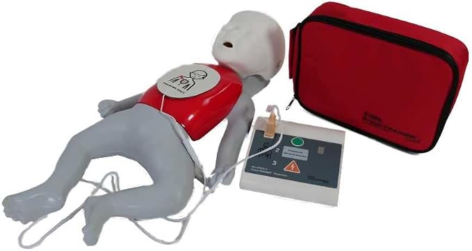 WNL Products WL120ES10-ABUNDLE For training use only AED Defribrillator Practi-Trainer Essentials Base with 10 Pack Practi-VALVE disposable CPR Training Valve Combo Kit