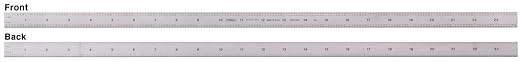 Fowler 52-310-024-0, Inch Flexible Steel Rule - 24"