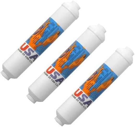 IPW Industries Inc. - Omnipure (K2548-BB) Calcite Inline Remineralization Filter for Reverse Osmosis (RO) Systems, pH Balancing and Water Filter Setup (3 Pack)