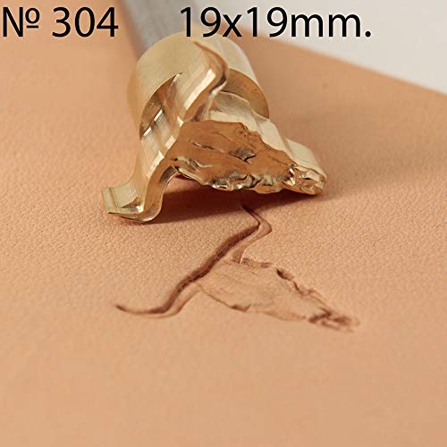 DandS ltd Leather Stamp Tool, Bull Skull, Professional Steel Craft Tool for Leatherworking, Embossing, Carving & Stamping Leather Projects, Belts, Wallets & DIY Projects Compatible with Mallet #304