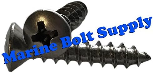 Type 316 Stainless Steel Phillips Drive Oval Head Sheet Metal Screw Kit - Marine Bolt Supply 6-111915