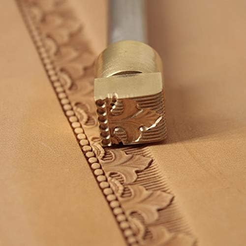 DandS ltd Leather Stamp Tool, Border Pattern, Professional Steel Craft Tool for Leatherworking, Embossing, Carving & Stamping Leather Projects, Belts & DIY Projects Compatible with Mallet #327