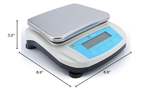U.S. Solid 5000g x 0.1g Electronic Precision Balance Lab Digital Balance Scale, RS232 & USB Interface, AC100V-240V & DC4x1.5V, 19 Measurement Units