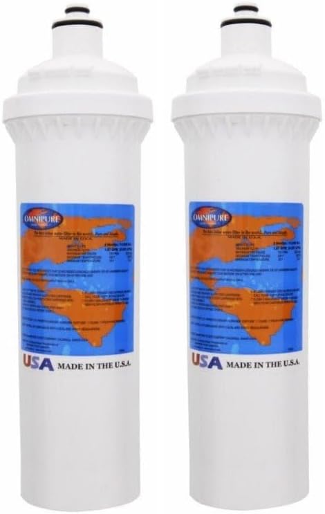 IPW Industries Inc-Omnipure - (ELF 1ML-P) - 12.5" x 4" ELF-Series 1 Micron Carbon Block & Phosphate Filter (2 Pack)
