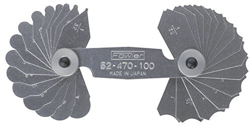 Fowler 52-470-110-0, Metric Radius Gage Set with 1mm-7mm Range