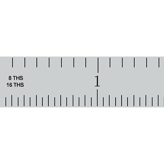 PEC Tools 12" Metal Ruler, Flexible Stainless Steel Rule, 4R Graduation, Made in USA