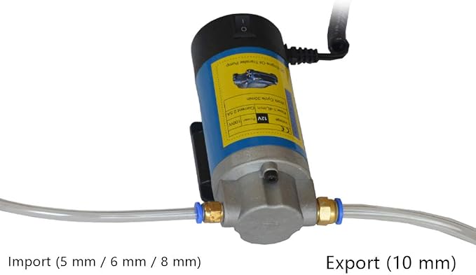 Quick Oil Change Pump, DC 12V 100W Oil Diesel Fluid Pump Extractor Transfer Pump & Tubes Kit for Car, Boat, Motorbike, Truck, RV, ATV and Other Vehicles
