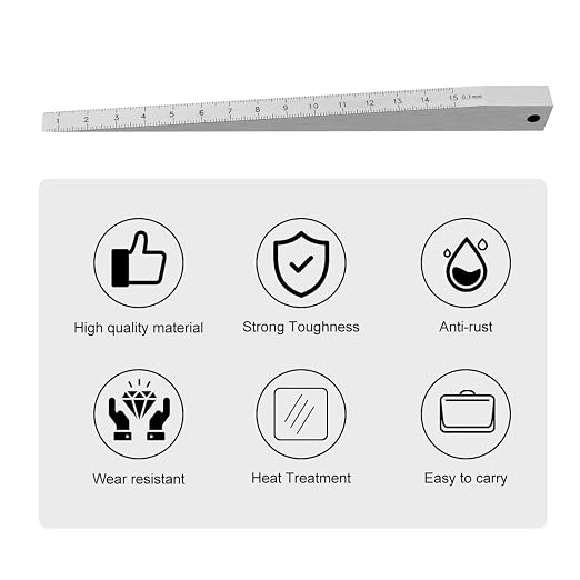 Taper Thickness Gauge Gap Gage Welding Wedge Feeler Gauge Gap Feeler Wedge Gauge Gap Hole Measure Tool (1-15mm)