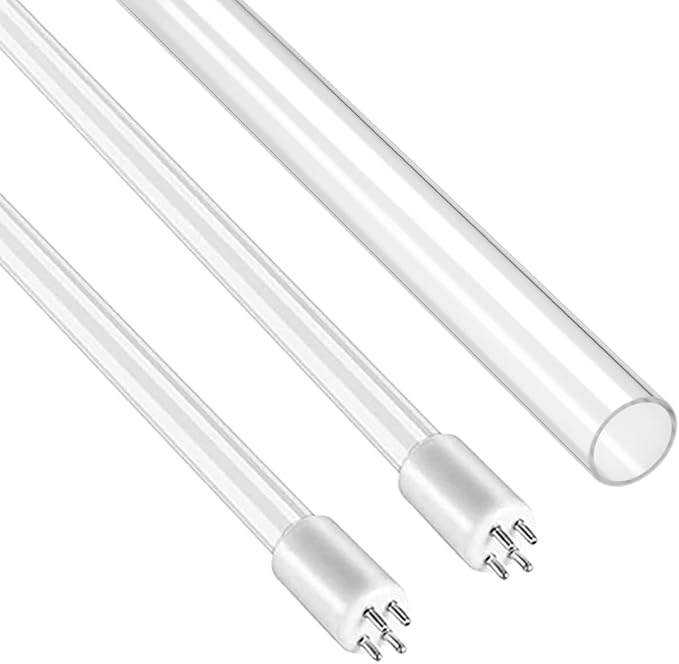 2x lamp & 1x Quartz Tubes Replace for ALTHY UVF-FS48 Whole House Water Filter Purifier