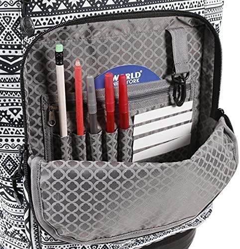 J World Sundance Laptop Rolling Backpack for Girls Boys. Roller Bookbag with Wheels, 20 Inch, Houndstooth