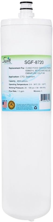 Swift Green Filters SGF-8720S Compatible Commercial Water Filter for CFS8720-S, 5589301, CFS8720, 5589314, BGC-2300S, CELF-5M-P, EFS8002S (1 pack).