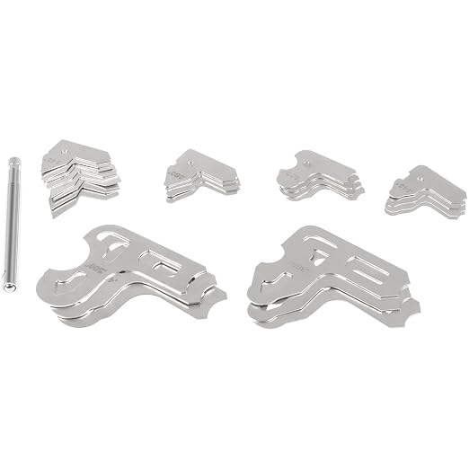 26-Piece Radius Gauge Set 0.010'' to 0.500'' Gauges with Holder, 3602-5025 Radius Gauge Set (26)