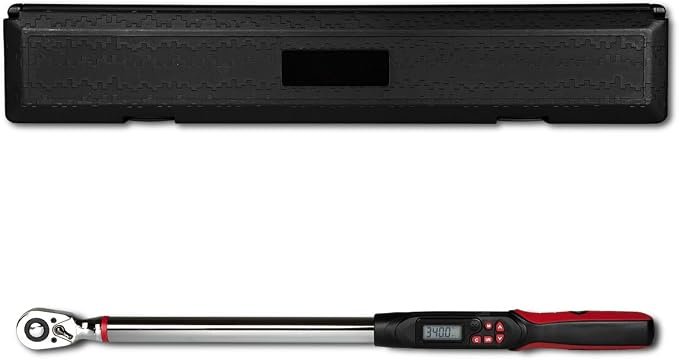 Tapha Tools 1/2 inch Digital Torque Wrench 12.5-250.7 ft-lbs (17-340 N-m) Torque Range ±2% Accuracy, LED and Buzzer Notification, Preset Memory, ISO 6789 Tested and Calibrated