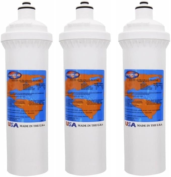 IPW Industries Inc-Omnipure - (ELF 1ML-P) - 12.5" x 4" ELF-Series 1 Micron Carbon Block & Phosphate Filter (3 Pack)