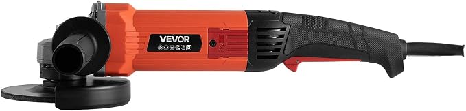 VEVOR Angle Grinder, 5" Electric Grinder Power Tool, 10Amps 10000RPM High-Speed Corded Angle Grinders with 230° Adjustable Dust Guard for Metal Grinding, Cutting, Rust Removal (Disc Not Included)