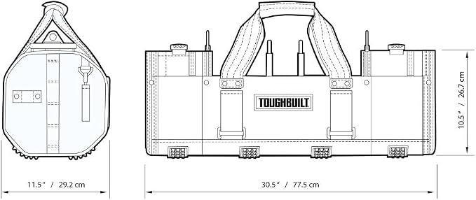 ToughBuilt – 30" Modular Tote Tool Bag, 68 Pockets & Loops, Removable Soft Boxes & Dividers for Electrical, Maintenance & Jobsite Tool Organization (TB-81-30)