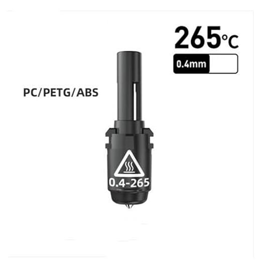Replacement 0.4mm Nozzle Assembly Hotend Kit 265℃ High Temperature Nozzle for Adventurer 3/4 3D Printer Upgraded Accessory
