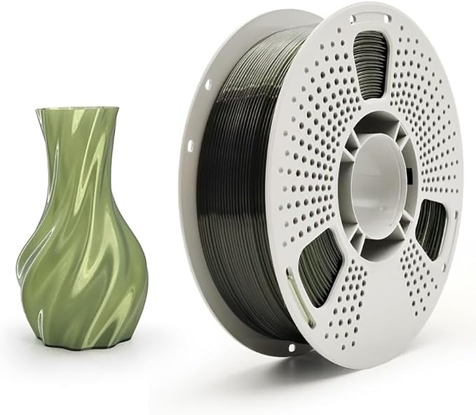 PETG 3D Printer Filament,1.75 mm 1KG (2.2lbs) ±0.11 mm High Precision, Dimensional Accuracy,High Toughness & Heat Resistance, Widely Compatible with FDM Printers