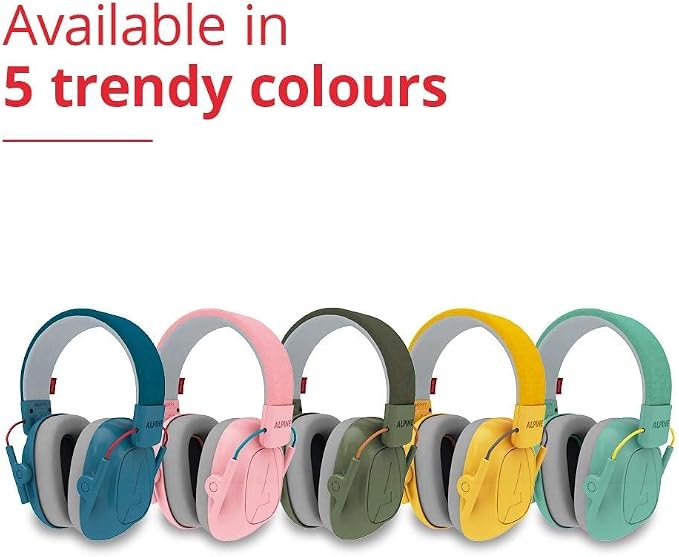 Alpine Muffy Kids - Hearing Protection - CE & ANSI Certified - Adjustable for Ages 3-16 years - Noise Cancelling Headphones - 25dB Sound Reduction Ideal for Protection and Concentration Aid - Mint