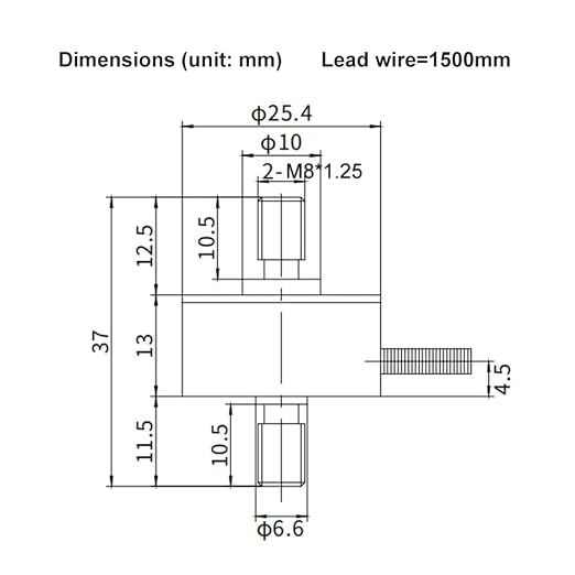 ATO 500kg Tension and Compression Load Cell, 500kg Vehicle Load Cell Small Space Force Sensor