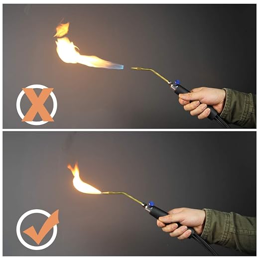 BLUEFIRE Oxypropane Welding Gas Cutting Torch Kit with Flint Lighter and Cylinder Holder Rack - For Jewelers Hvac Map Gas Torch Kit Brazing Mapp Gas Torch, Soldering Oxy Acetylene Torch Kit