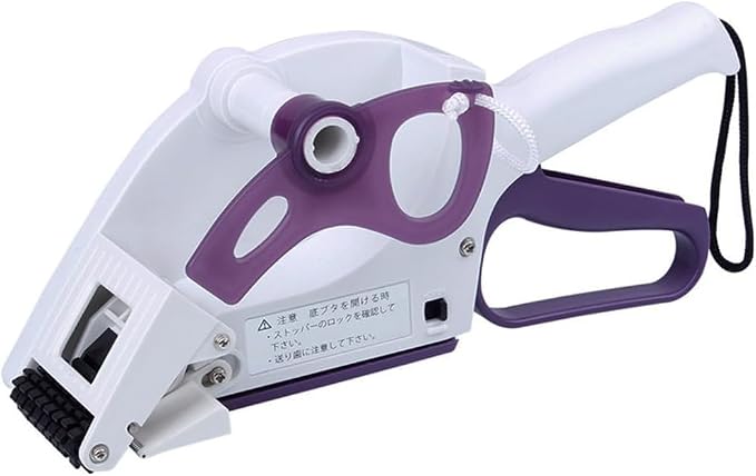 Generic Manual Label Applicator, Portable Handheld Barcode Sticker Gun, Flat Round Bottle Labeling Machine, for 1” 3” Label Roll Core, 11.2*4.4*3.7in