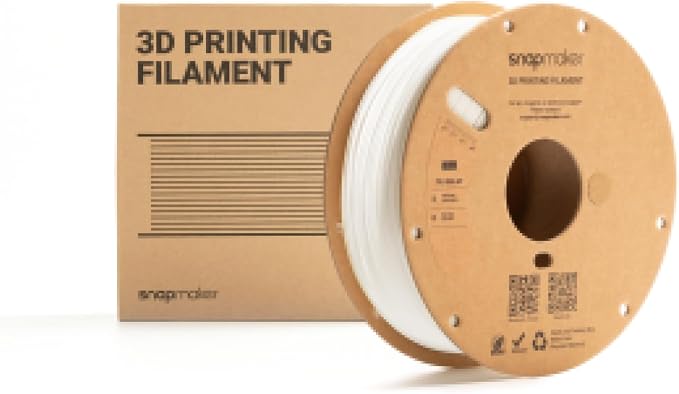 Snapmaker TPU Filament 1.75mm,TPU 95A HF 3D Printer Filament Flexible Soft with High Elasticity,High Speed Printing,Dimensional Accuracy +/- 0.03mm,1kg(2.2lbs) (White)