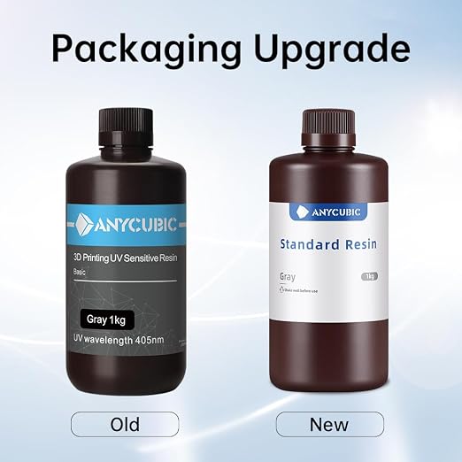 ANYCUBIC 3D Printer Resin, 405nm SLA UV-Curing Resin with High Precision and Quick Curing & Excellent Fluidity for LCD 3D Printing (Clear, 1kg)