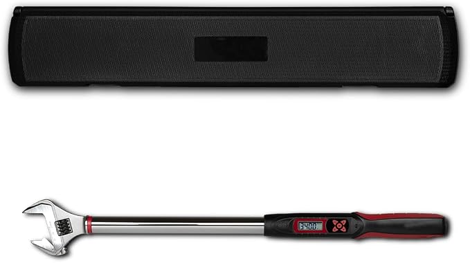 Tapha Tools Adjustable Digital Torque Wrench 12.5-250.7 ft-lbs (17-340 N-m) Torque Range, 10-41 mm Adjustable Jaw, LED and Buzzer Notification, Preset Memory, ISO 6789 Tested and Calibrated
