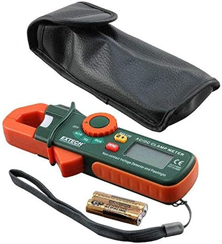 Extech MA120: AC/DC Mini Clamp Meter+Voltage Detector | 200A AC/DC, built-in NCV with LED, data hold, MIN/MAX, relative mode, compact, auto power off