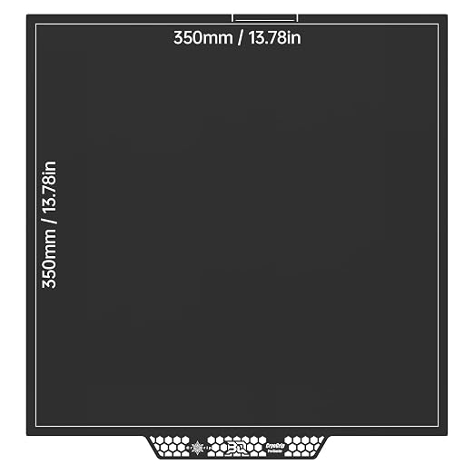 BIQU CryoGrip Pro Glacier Build Plate for Creality K2 Plus 3D Printer 370x370mm, Low Temperature Printing, Double-Sided Spring Steel Sheet, 1 Piece