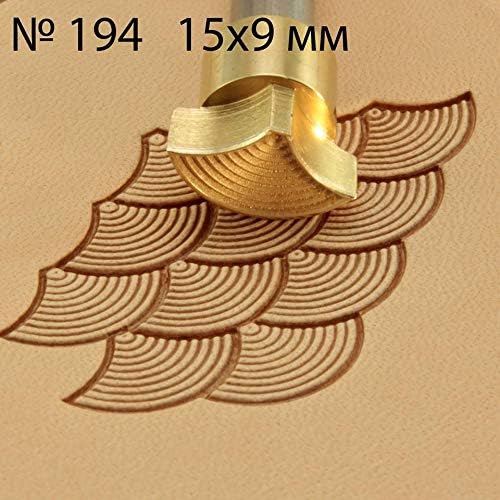 DandS ltd Leather Stamp Tool, Fish Scale, Professional Steel Craft Tool for Leatherworking, Embossing, Carving & Stamping Leather Projects, Belts, Wallets & DIY Projects Compatible with Mallet #194