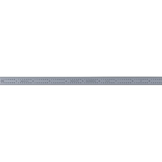 PEC Tools 24" Flexible Metal Ruler, Machinist Rule Made from High-Quality Carbon Steel with Satin Chrome Finish, 4R Graduaction (1/8", 1/16", 1/32", 1/64"), Trusted by Professionals, Made in USA
