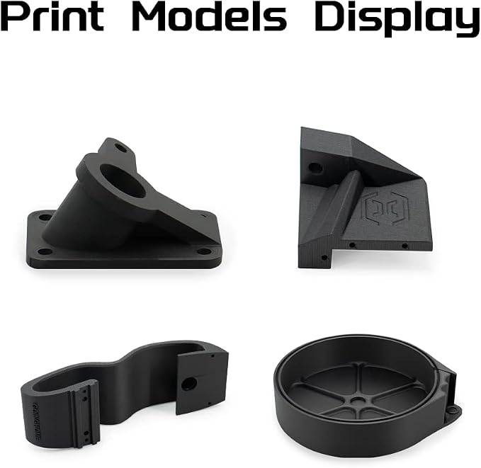 R QIDI TECHNOLOGY PA12-CF Nylon Filament 1.75 Black, Carbon Fiber Nylon Filament 1.75mm 1Kg Spool 3D Printer Filament, High Strength, High Precision, No Warpage, Low Moisture Sensitivity