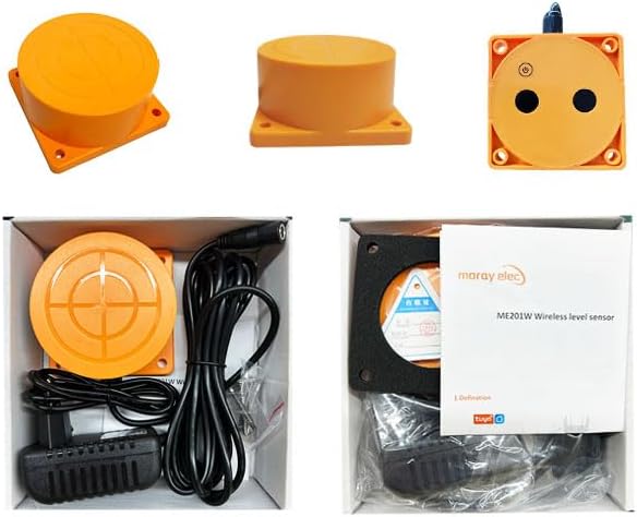 Moray Smart WiFi Water Level Sensor Water Tank Level Monitor Oil Tank Gauge Sensor , Automatic Alarm Indicator for Tuya Smart Life Mobile APP Smart Home Remote IP65 Waterproof (ME201WZ)