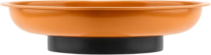 FUNSUEI 10 Packs 6 Inch Magnetic Tray, Stainless Steel Tool Magnetic Bowl, 15cm Round Magnetic Parts Tray Holder for Pins, Screws, Bolts, Nuts, Small Parts, Orange