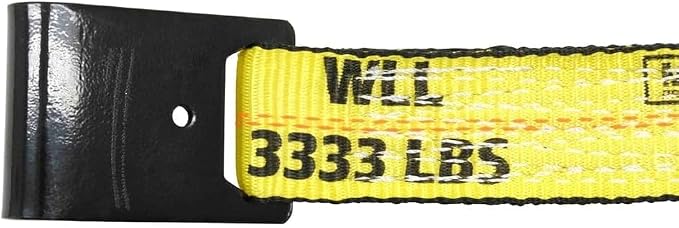 Mytee Products 2 inch x 27' Heavy Duty Tie-Down Ratchet Straps w/Flat Hook - 10,000 lbs Breaking Strength - Wide Handle Flat Hook Ratchet Straps for Cargo, Flatbed Trailers, Pickup Trucks