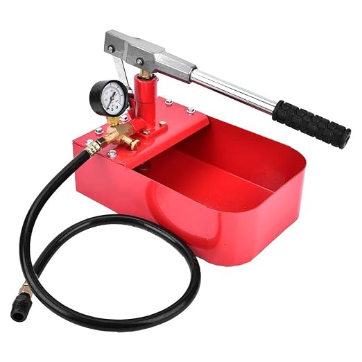 Pressure Test Pump,1000PSI / 7MPa Hydrostatic Hand Test Pump,Pressure Gauge,for Vessels, Pipes, valves, Rubber Fittings
