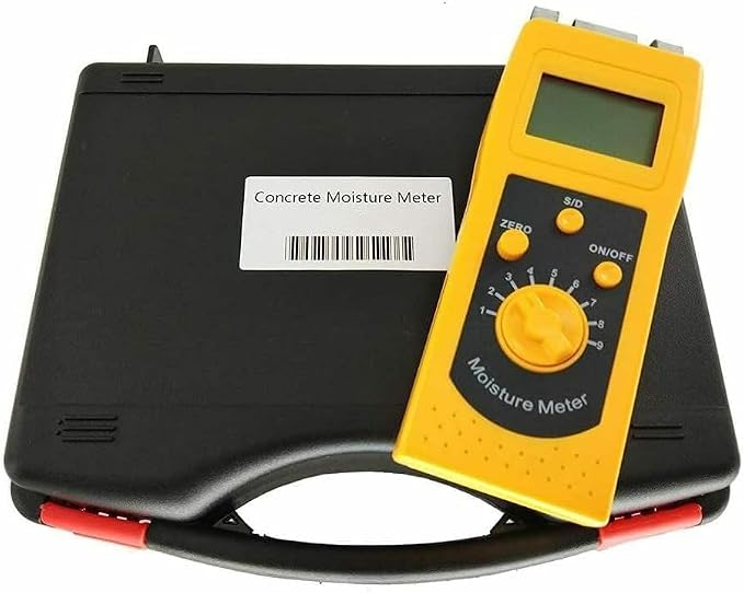Concrete Moisture Meter Tester Walls Tiles Ground Floor Gypsum Board Marble Mud Cement Glass Brick Moisture Meter Analyzer with Measuring Range 0 to 50%