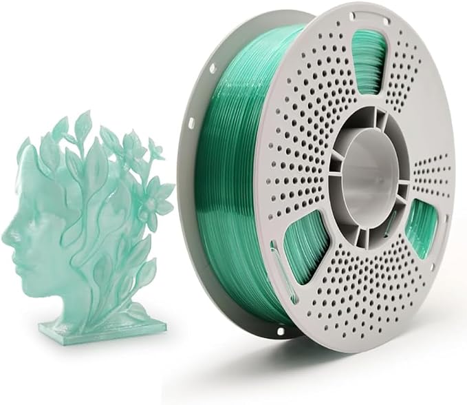 PETG 3D Printer Filament,1.75 mm 1KG (2.2lbs) ±0.25 mm High Precision, Dimensional Accuracy,High Toughness & Heat Resistance, Widely Compatible with FDM Printers