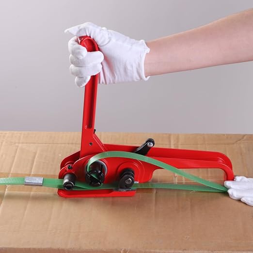 Pallet Banding Strapping Kit, Packaging with Green 5/8" x 1000 Ft PET Strap | 1480 lbs Break Strength Heavy-Duty PET Strapping, Tensioner & Sealer Tool, 100 Metal Seals, For Shipping, Bundling & Cargo