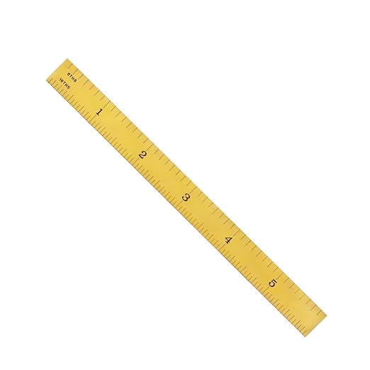 PEC Tools Flexible 6-inch (2 Pack), Titanium Nitride (TiN) Coated Carbon Steel Machinist Rule, Extreme Scratch Resistant, Imperial Scale Graduations 1/8", 1/16", 1/32", 1/64" (4R), Made in USA